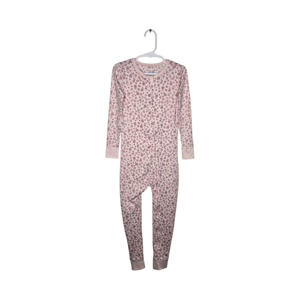 CLOUD ISLAND Girl's Floral Zip Up Pajamas Size 5T